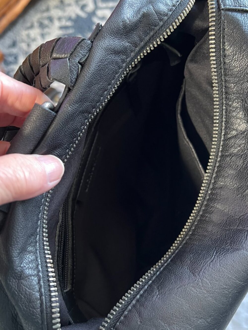 Lucky Brand Boho Leather Backpack Black (lightweight) - Picture 8 of 9